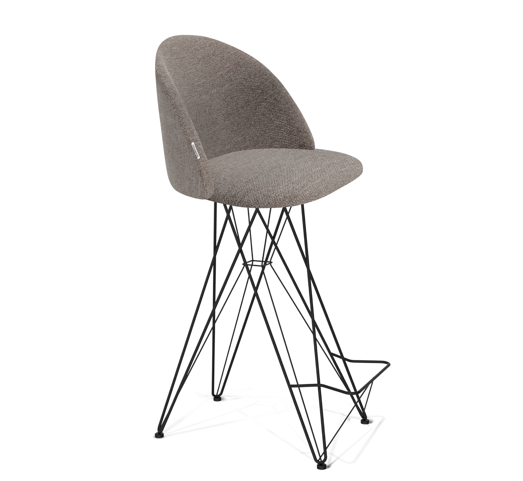 

Стул барный Sheffilton SHT-ST35/S66 тростниковый сахар/черный муар, SHT-ST35/S66