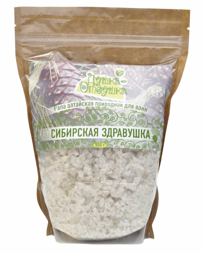 Рапа-алтайская природная соль для ванн Сибирская здравушка, 800 г