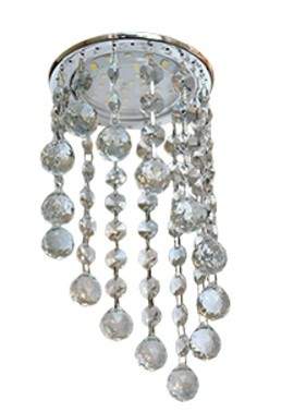 

Ecola GX53 H4 5344 Glass лый с большими хрусталиками на подвесе под скос Тонированн