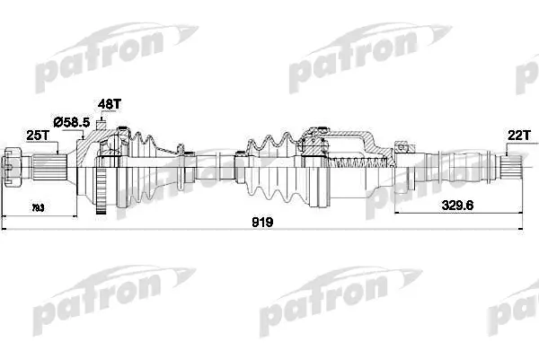 

Приводной вал PATRON PDS1562