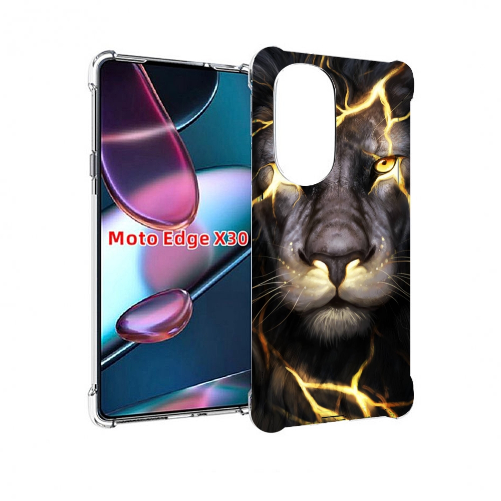 

Чехол MyPads Светящийся-лев мужской для Motorola Moto Edge X30, Прозрачный, Tocco