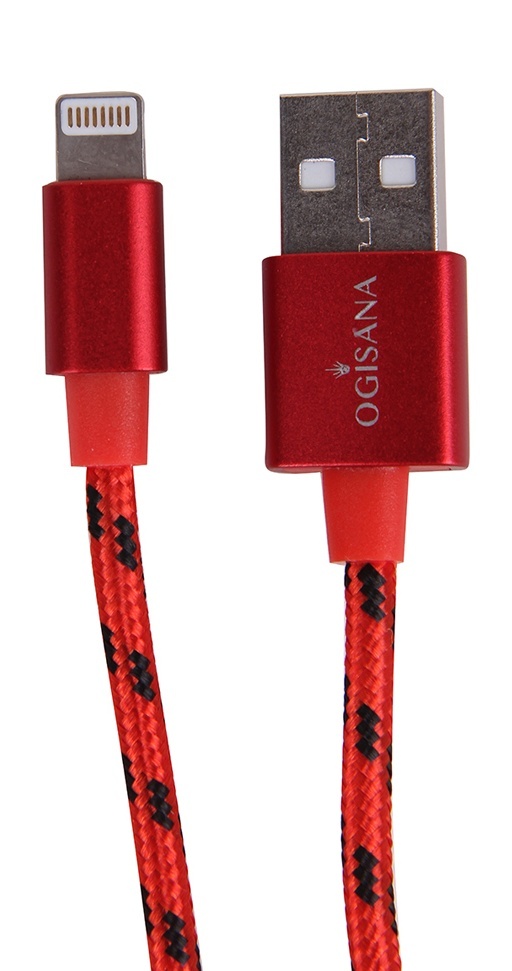 Кабель для зарядки OGISANA A28223-1 Lightning - USB 1 м красный 199₽