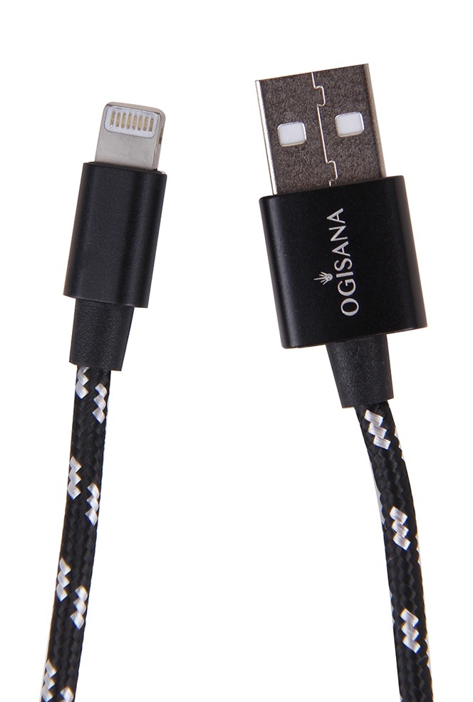 Кабель для зарядки OGISANA A28223-2 Lightning - USB 1 м черный 199₽