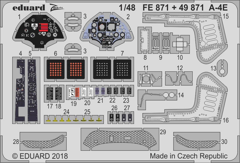 

Фототравление Eduard 49871 A-4E 1/48