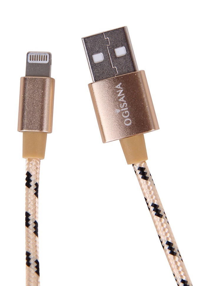 Кабель для зарядки OGISANA A28223-4 Lightning - USB 1 м золотистый 199₽