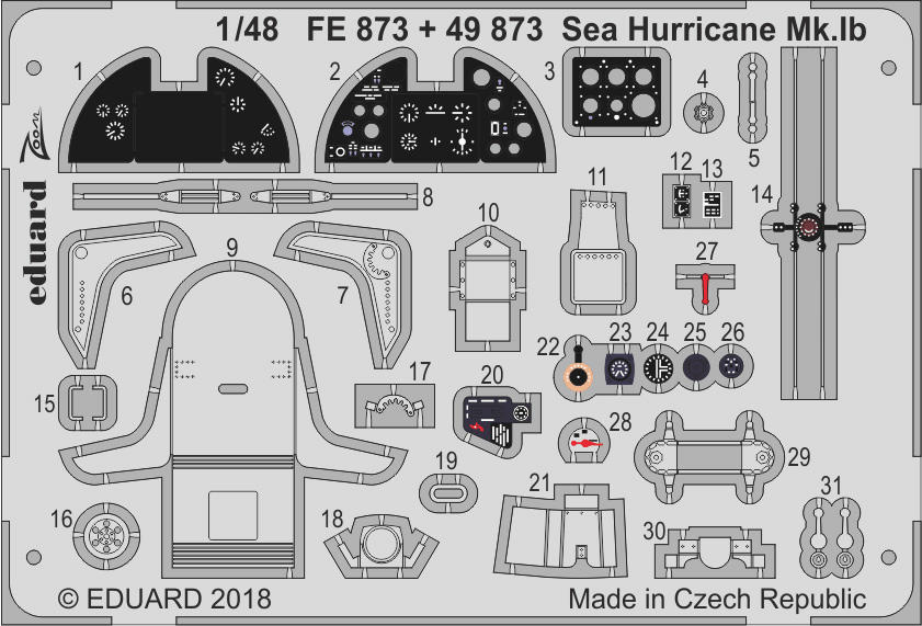 

Фототравление Eduard 49873 Sea Hurricane Mk Ib 1/48