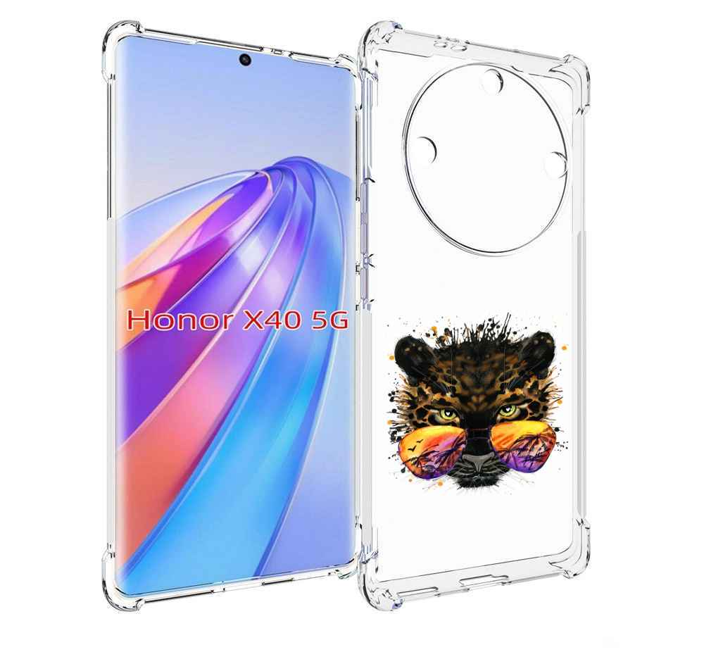 

Чехол MyPads тропический леопард для Honor X40, Прозрачный, Tocco