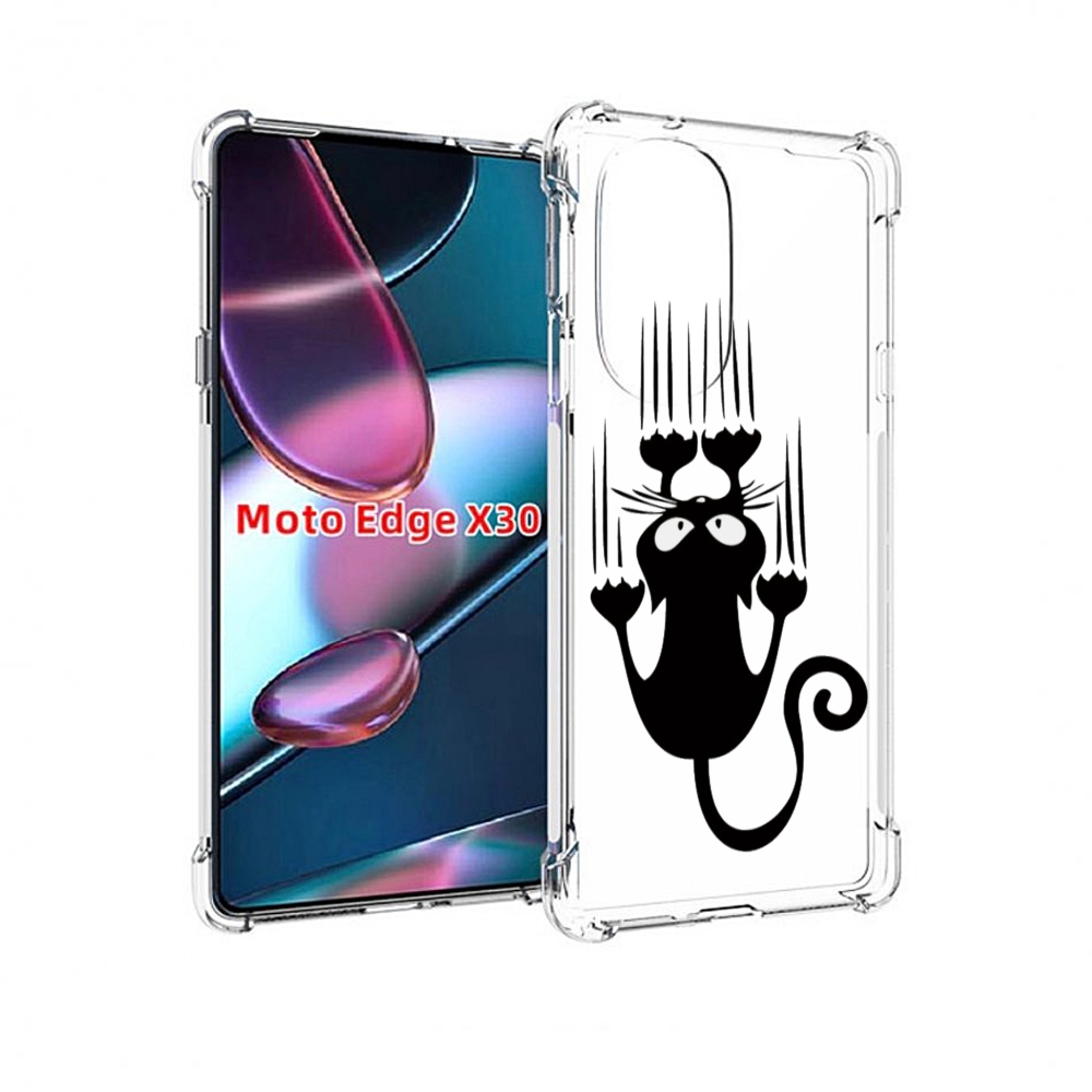 

Чехол MyPads Свисающий-кот для Motorola Moto Edge X30, Прозрачный, Tocco