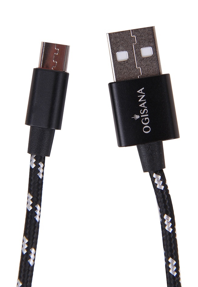 Кабель для зарядки OGISANA A28224-2 micro USB - USB 1 м черный 199₽