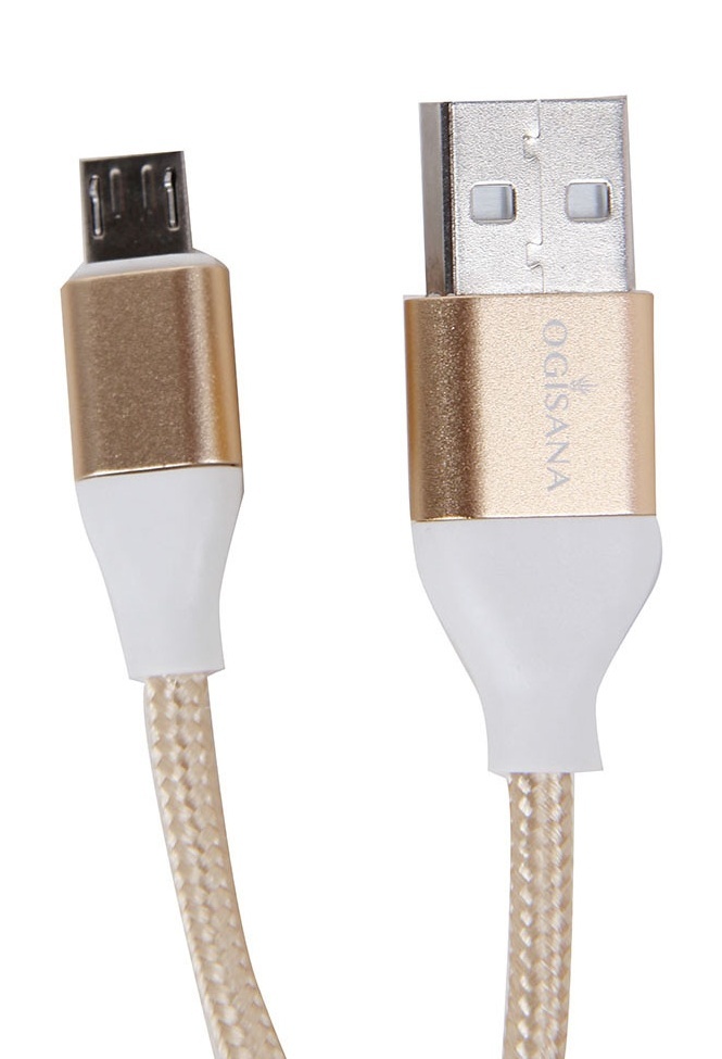 Кабель для зарядки OGISANA A35735 micro USB - USB 1 м золотистый 199₽