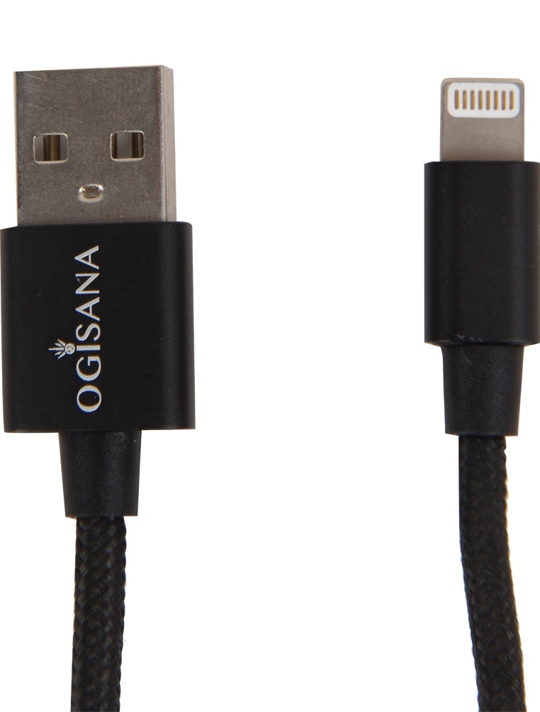 Кабель для зарядки OGISANA A37373 Lightning - USB 1 м черный 199₽