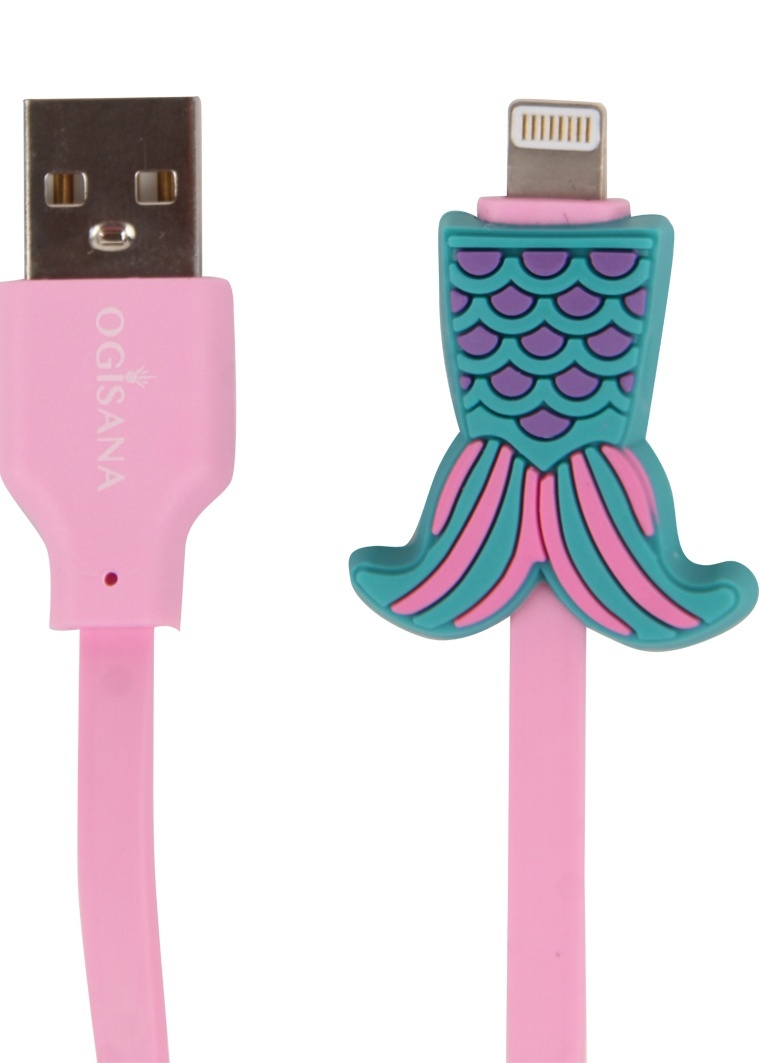 Кабель для зарядки OGISANA A37375 Lightning - USB 1 м розовый 249₽