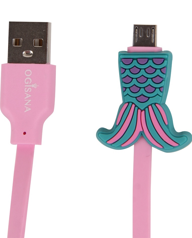 Кабель для зарядки OGISANA A37376 micro USB - USB 1 м розовый 249₽