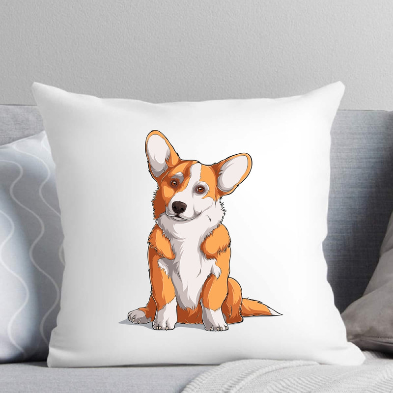 фото Декоративная подушка thesuvenir p-dog-031 белый 35x35см
