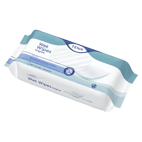 фото Полотенца влажные tena wet wipes original 30х20 см 80 шт