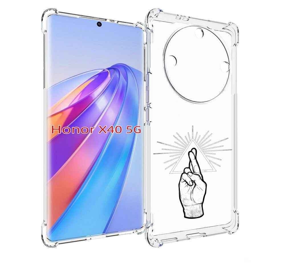 

Чехол MyPads черно белая рука для Honor X40, Прозрачный, Tocco