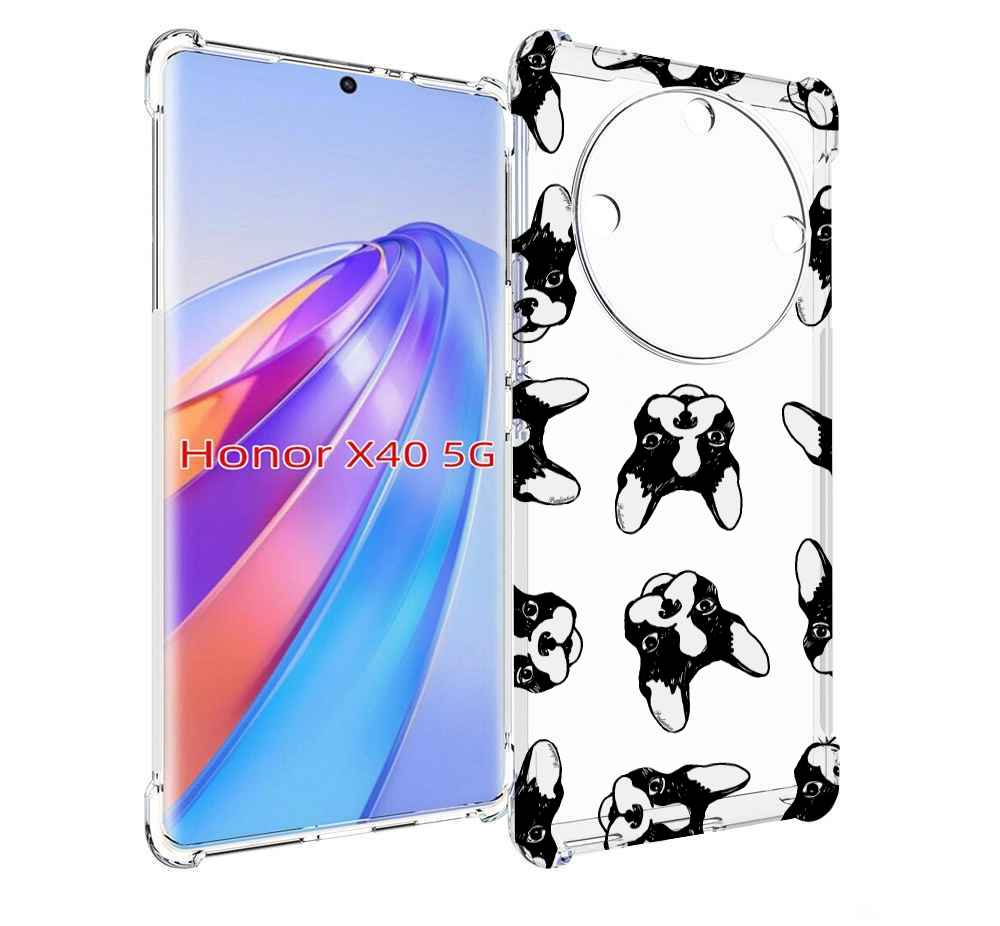 

Чехол MyPads черно белые собачки для Honor X40, Прозрачный, Tocco
