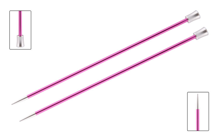 

Спицы для вязания Knit Pro прямые Zing 10мм, 30см, арт.47278, Розовый, Zing