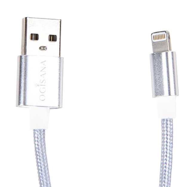 Кабель для зарядки OGISANA TY-W101 Lightning - USB 1 м, серебристый