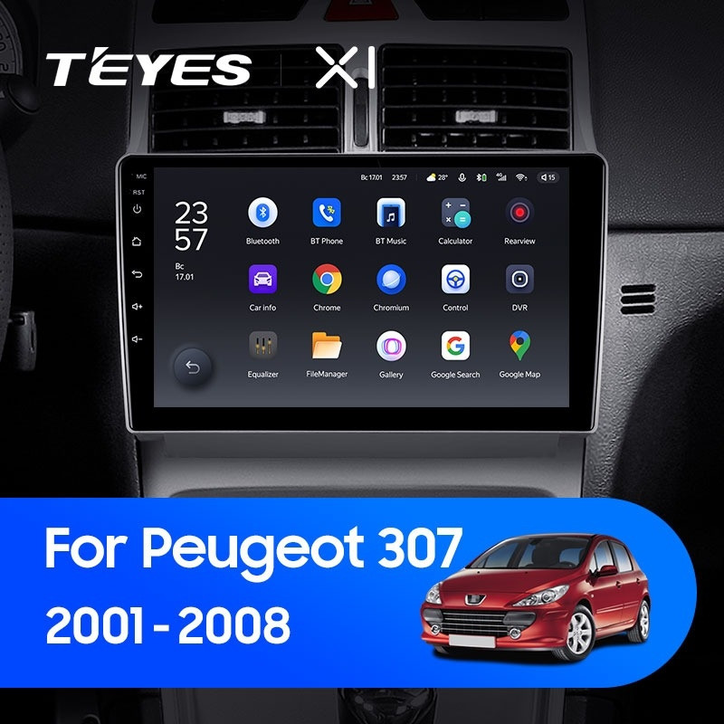 Штатная магнитола Teyes X1 4G 232 Peugeot 307 1 2001-2008 2600000₽
