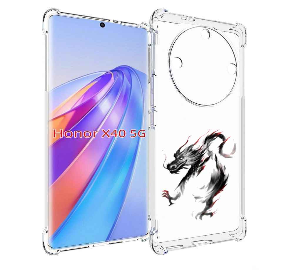 

Чехол MyPads черный дракон для Honor X40, Прозрачный, Tocco