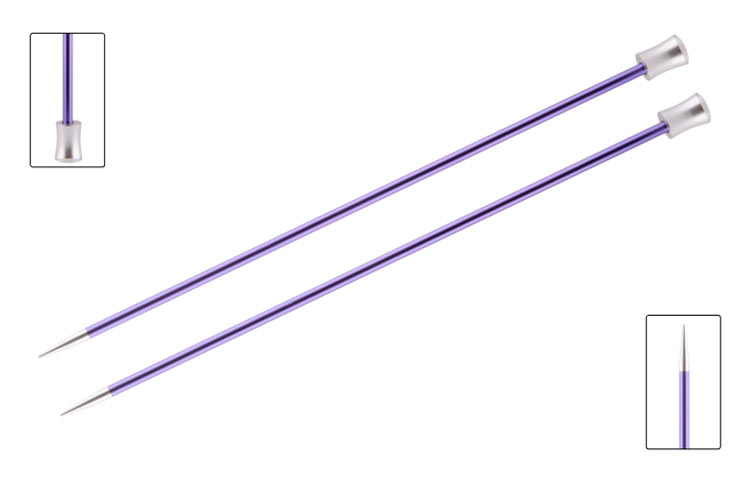 

Спицы для вязания Knit Pro прямые Zing 7мм, 35см, арт.47305, Синий, Zing