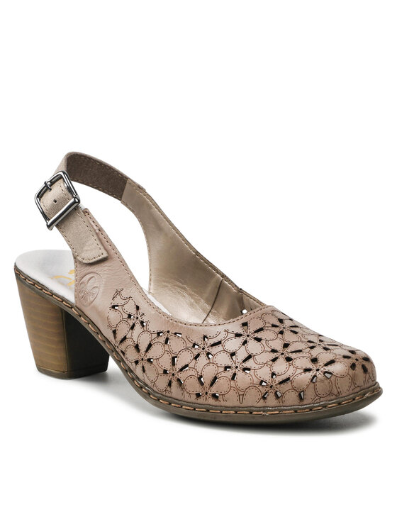 

Туфли с ремешком на пятке 40981-64 Rieker бежевый 38 EU, 40981-64