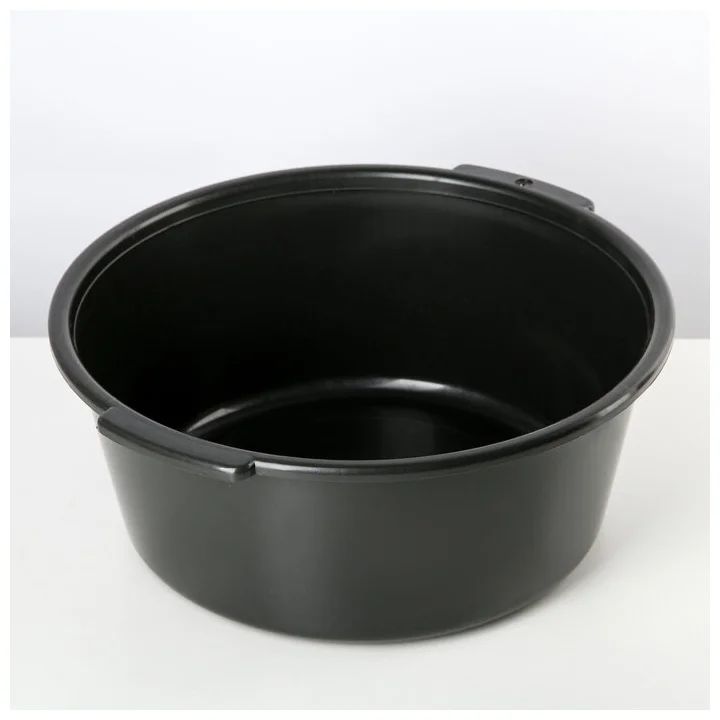 Таз круглый хозяйственный, 8 л, цвет чёрный