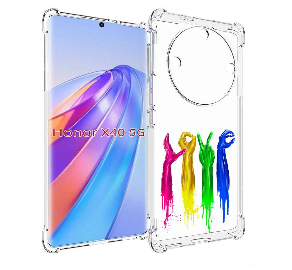 

Чехол MyPads яркие руки love для Honor X40, Прозрачный, Tocco