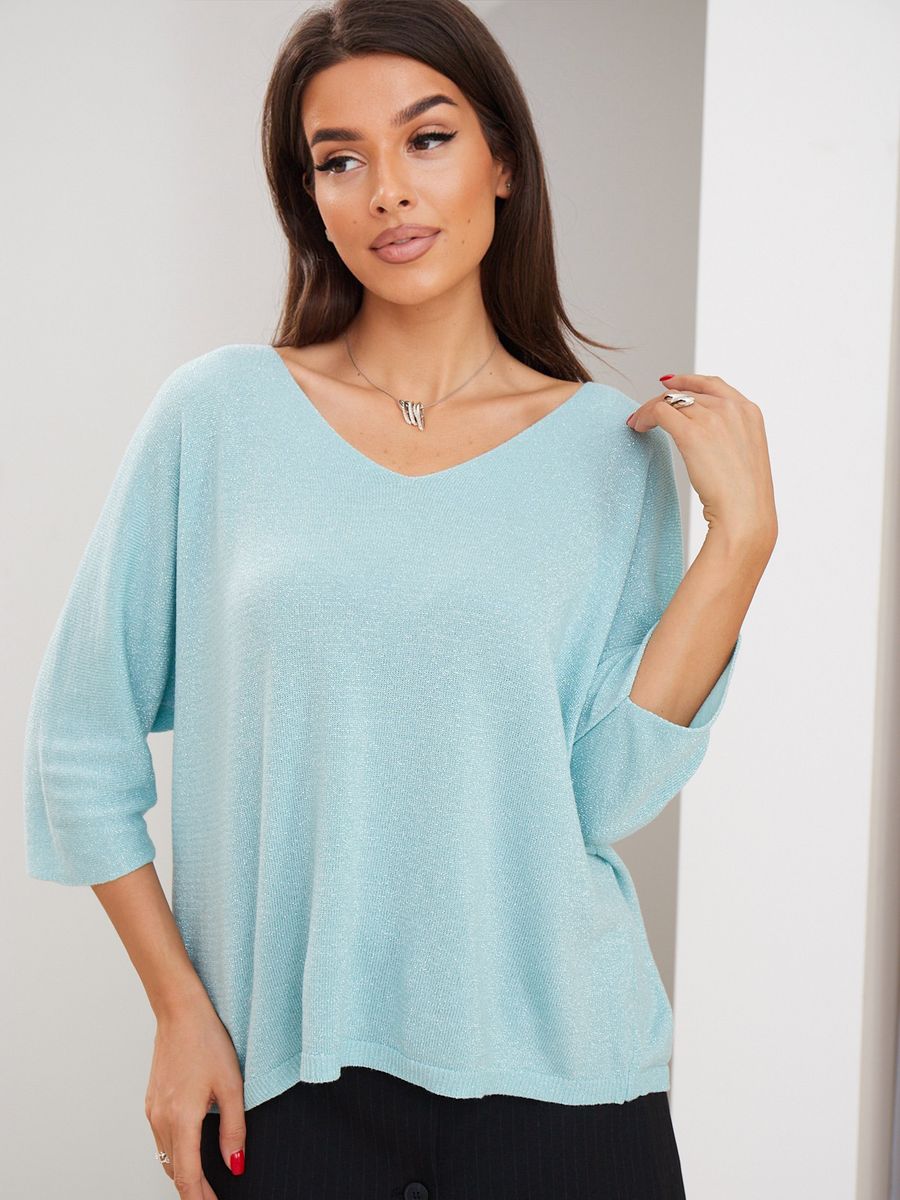 Пуловер женский NOAL NL151 голубой L/XL