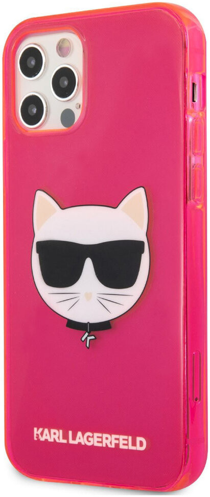 фото Чехол cg mobile karl lagerfeld tpu fluo choupette hard для iphone 12/12 pro, розовый