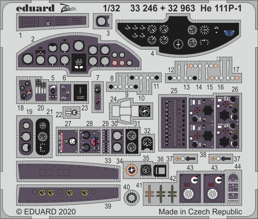 

Фототравление Eduard 32963 He 111P-1 1/32