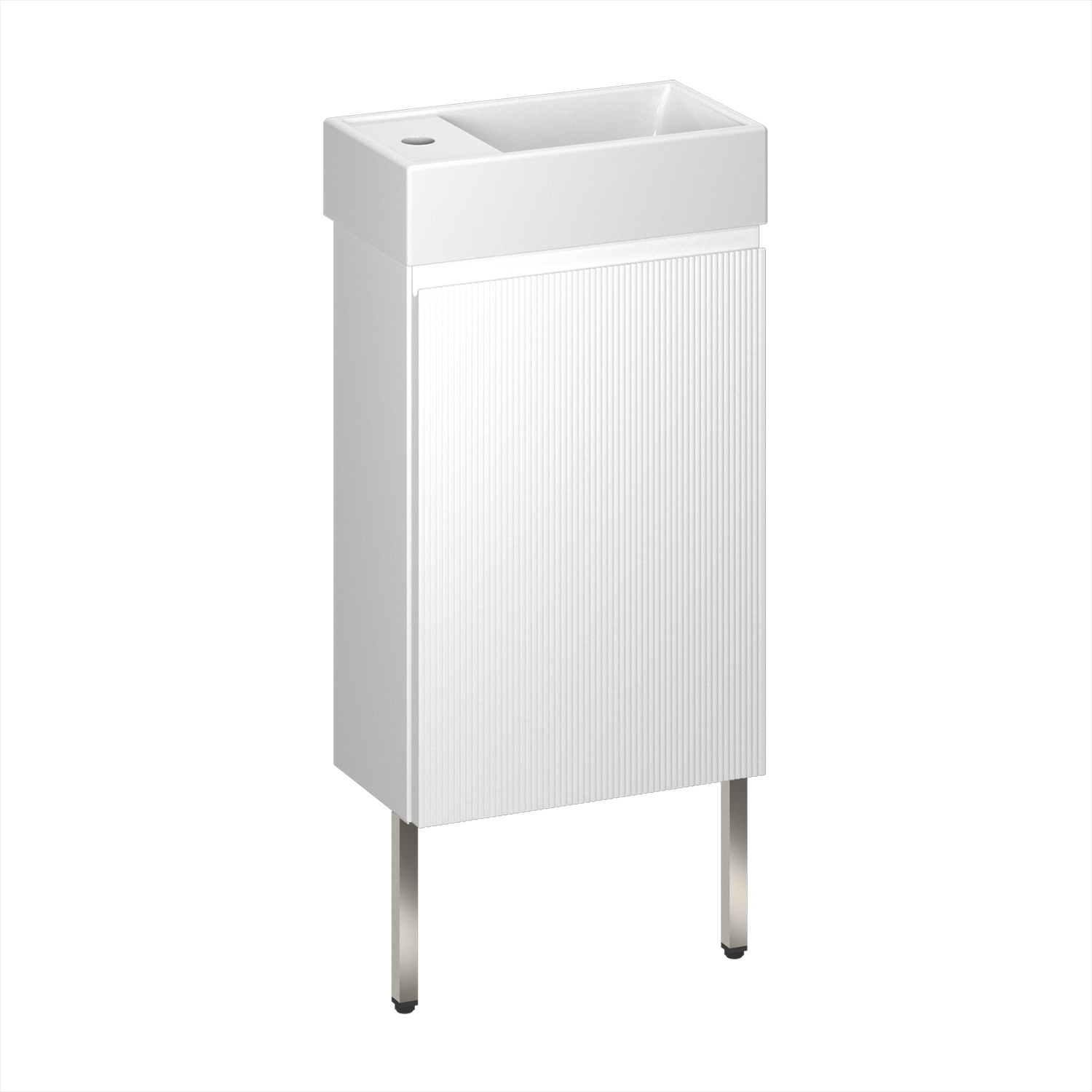 

Подвесная тумба с раковиной и ножками для ванной Wellsee WC Area 221801004 в наборе 3 в 1, Белый, sinkPedestal_WC_AREA_серые ножки