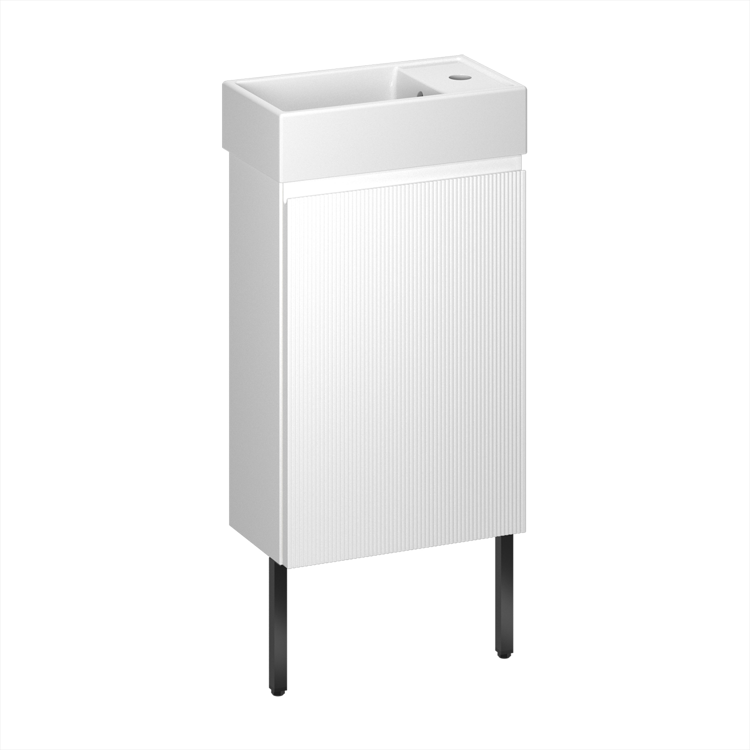 

Подвесная тумба с раковиной и ножками для ванной Wellsee WC Area 221801005 в наборе 3 в 1, Белый, sinkPedestal_WC_AREA_черные ножки