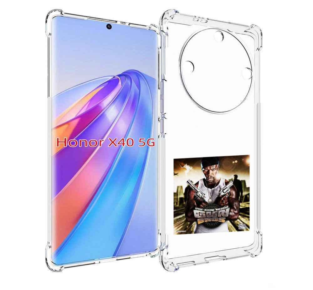 

Чехол MyPads 50 Cent - Gun Bros для Honor X40, Прозрачный, Tocco