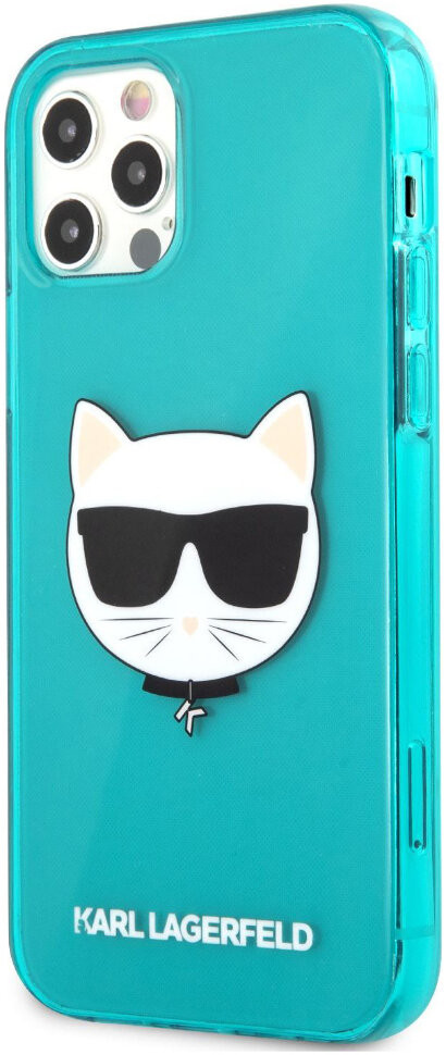 фото Чехол cg mobile karl lagerfeld tpu fluo choupette hard для iphone 12/12 pro, голубой