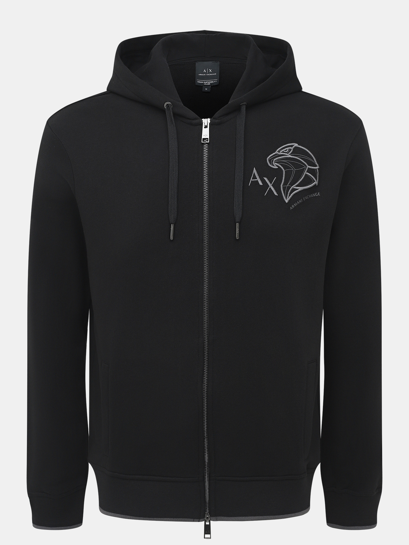 

Толстовка мужская Armani Exchange 486048 черная 46-48 RU, Черный, 486048
