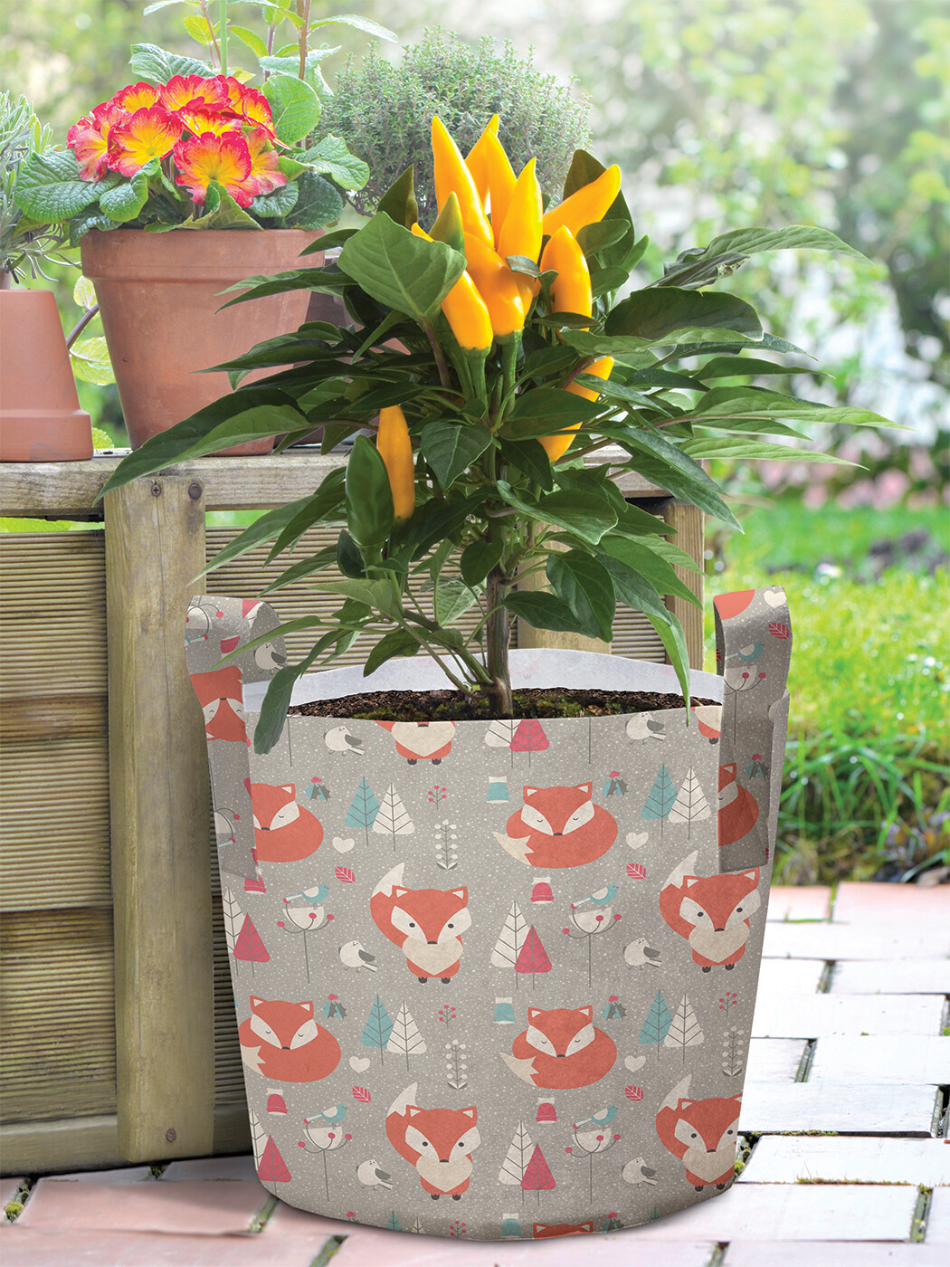 

Горшок для рассады JoyArty Хитрые лисички в лесу текстильный planta_290620_5 19 л 1 шт., Серый, Хитрые лисички в лесу