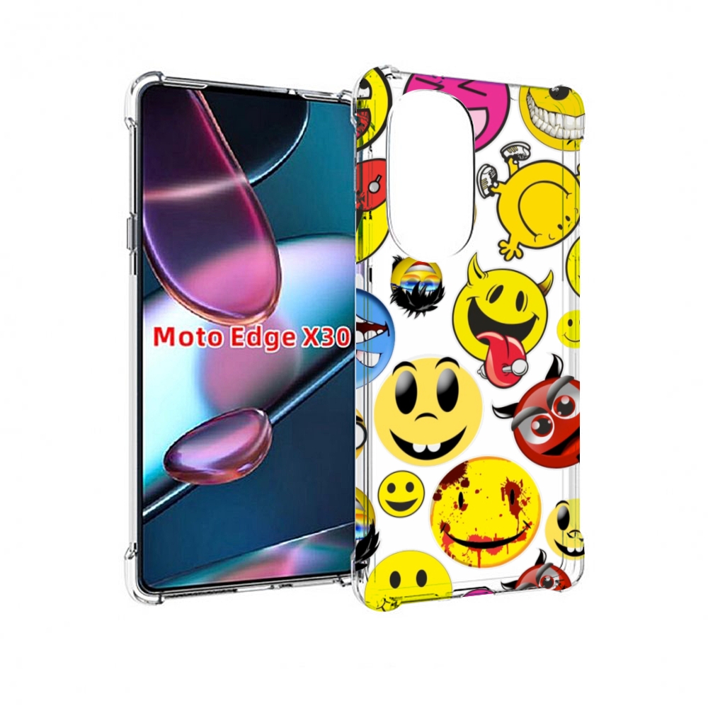 

Чехол MyPads Смайлики для Motorola Moto Edge X30, Прозрачный, Tocco