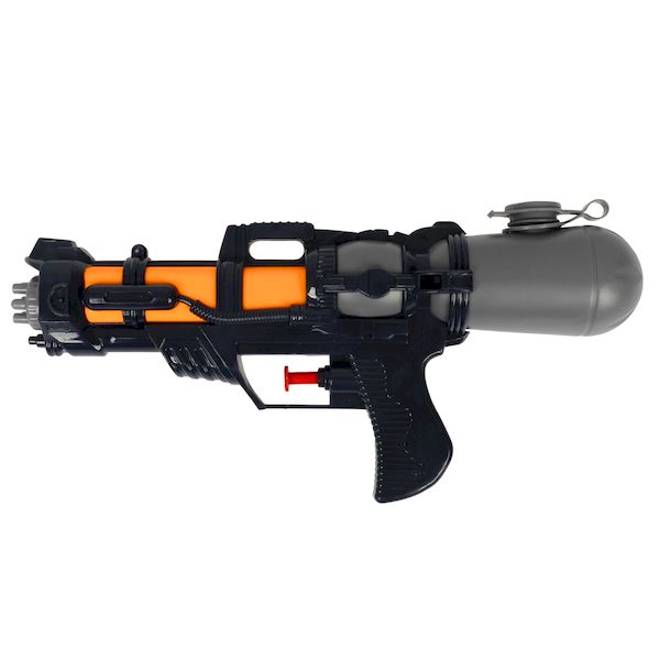 Водный пистолет игрушечный с помпой Bondibon Наше Лето, РАС, 180 мл, 26х12,5х5 см черный