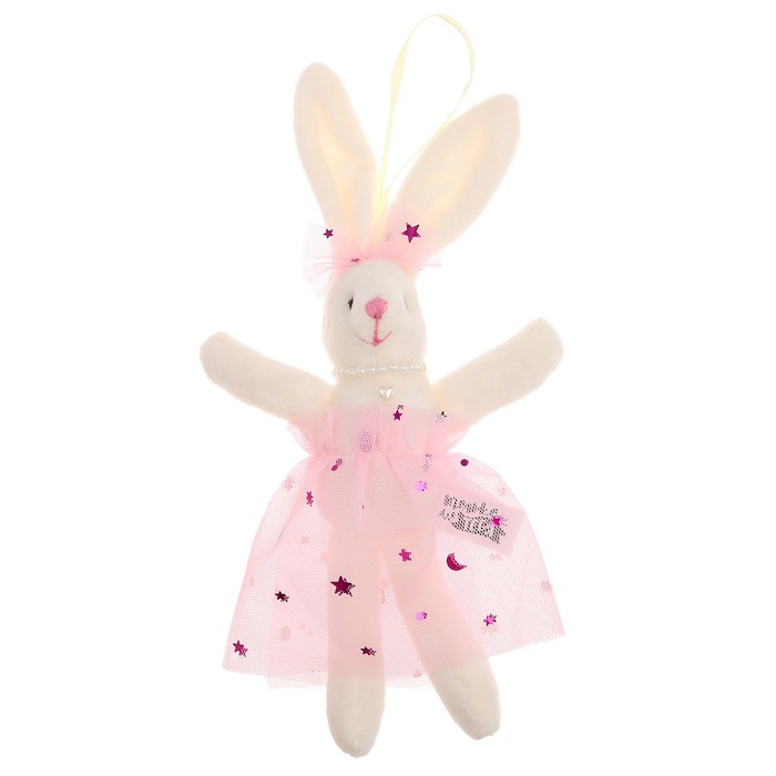 Мягкая игрушка «Зайка в платье», цвет розовый мягкая игрушка зайка в платье на подвеске