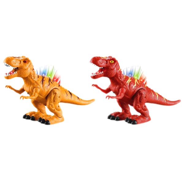 Динозавр тм Bondion, Тираннозавр светящ., озвуч., движущ. 2 вида, оранж./ красн