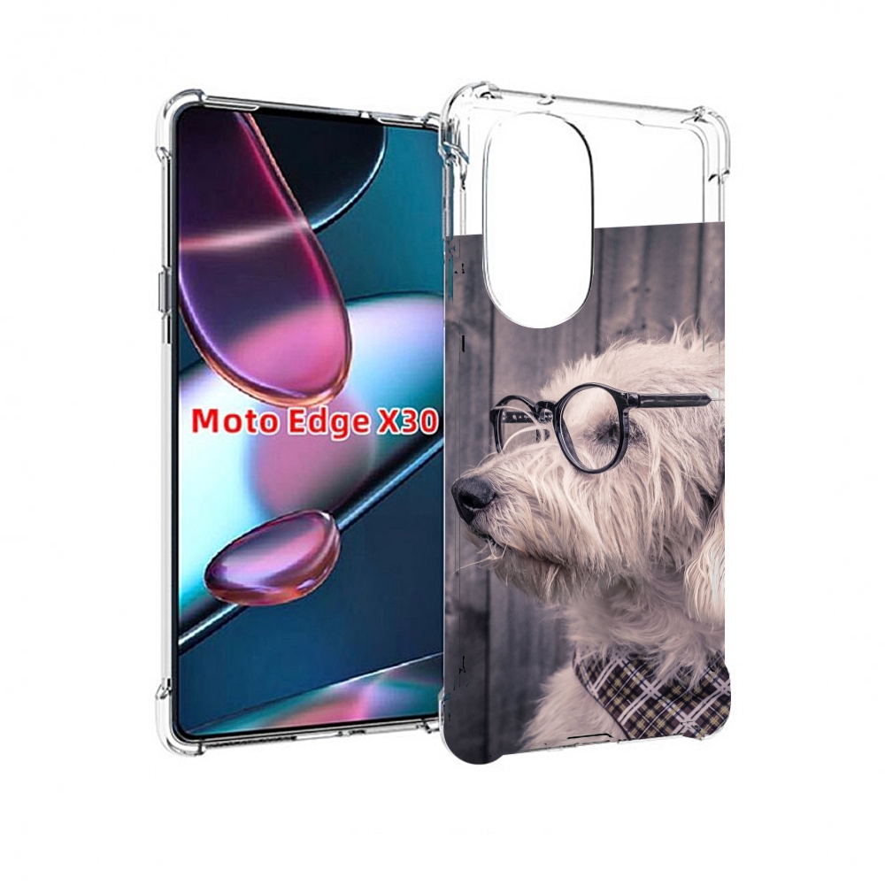 

Чехол MyPads Собака-в-очках для Motorola Moto Edge X30, Прозрачный, Tocco