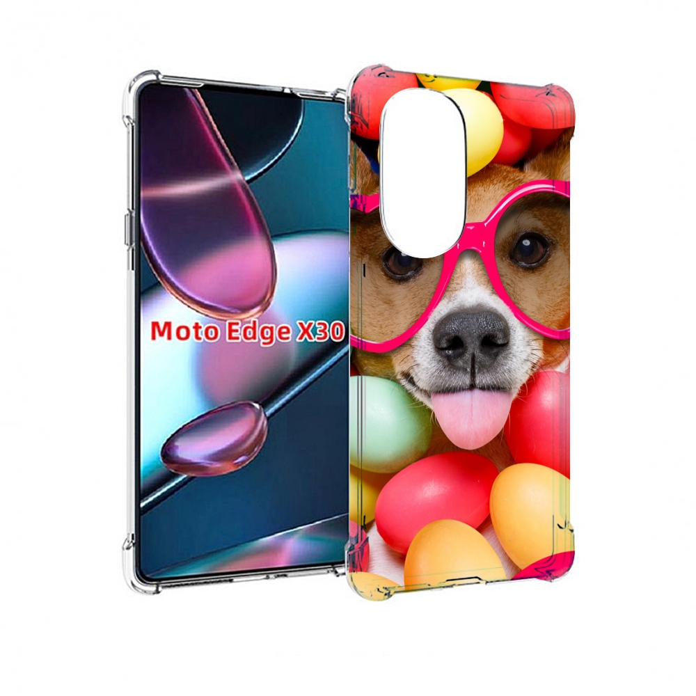 

Чехол MyPads Собака-в-яйцах для Motorola Moto Edge X30, Прозрачный, Tocco