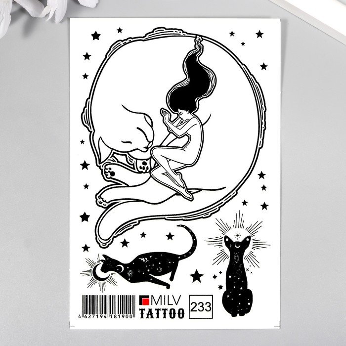 

Татуировка на тело Котики 10х15 см