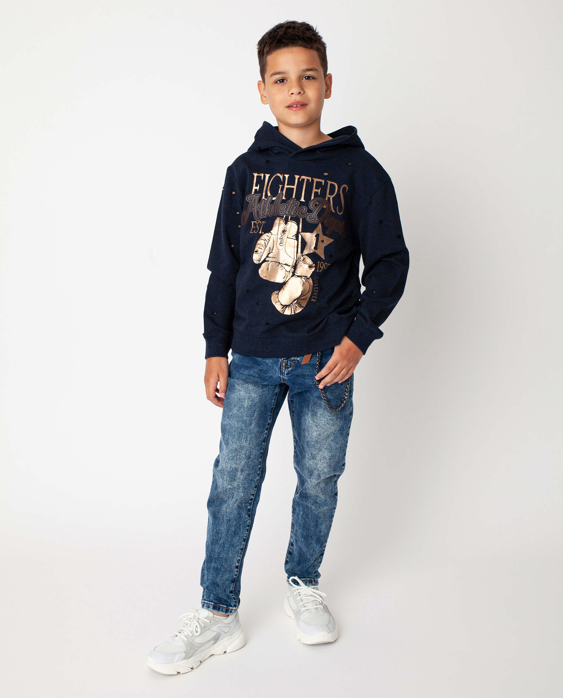 

Синяя толстовка Gulliver 22010BJC1601, размер 152, 22010BJC1601