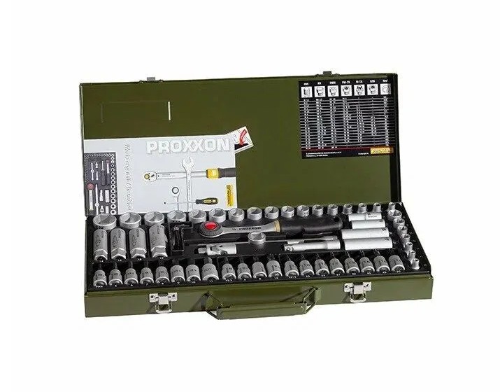 

Компактный набор ключей Proxxon 23112 с трещоткой 3/8" 65 шт, 65 поз. 23112