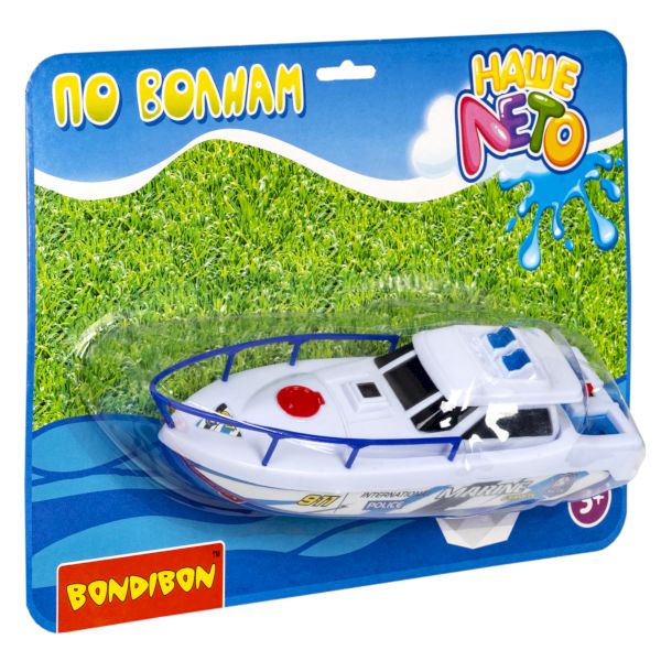 

Катер на батар.,Bondibon Наше Лето, CRD 29х21 см, белый, арт. M1247-3
