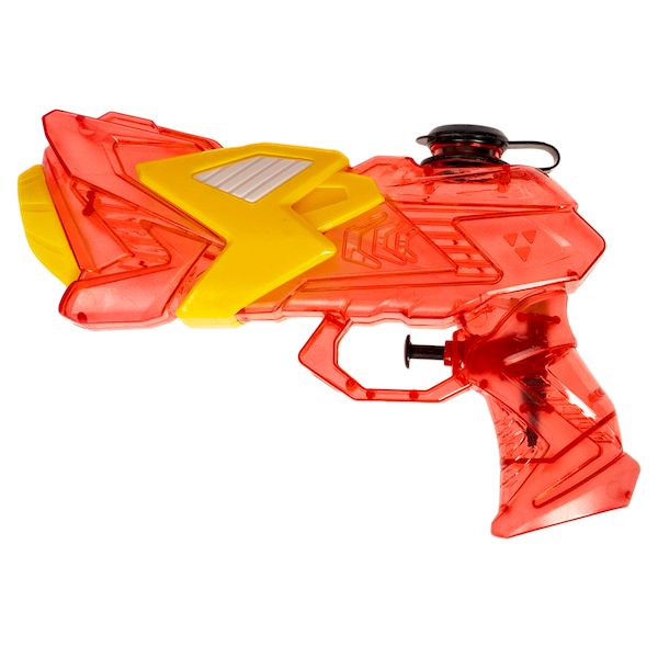 Водный пистолет игрушечный Bondibon Наше Лето, РАС 18х15,5х4см, прозрачный красный