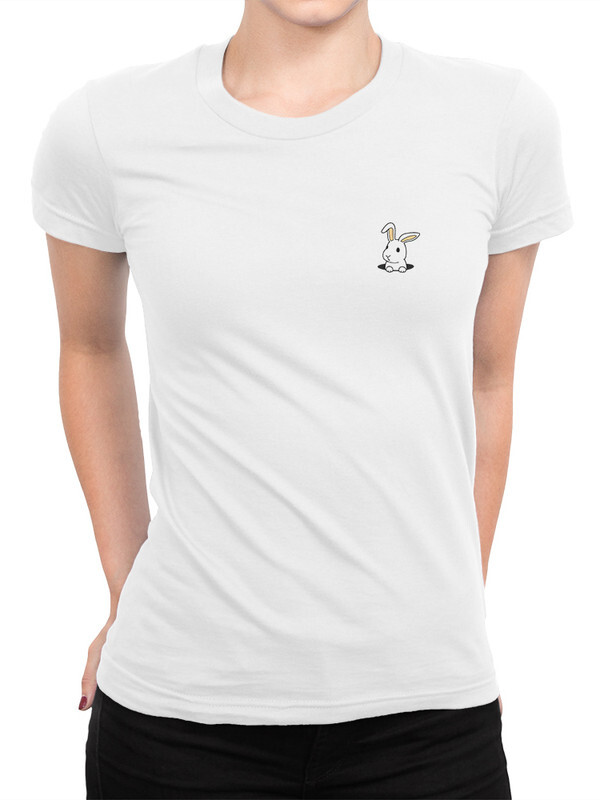 

Футболка женская Dream Shirts Кролик в норке белая 2XL, Белый, Кролик в норке